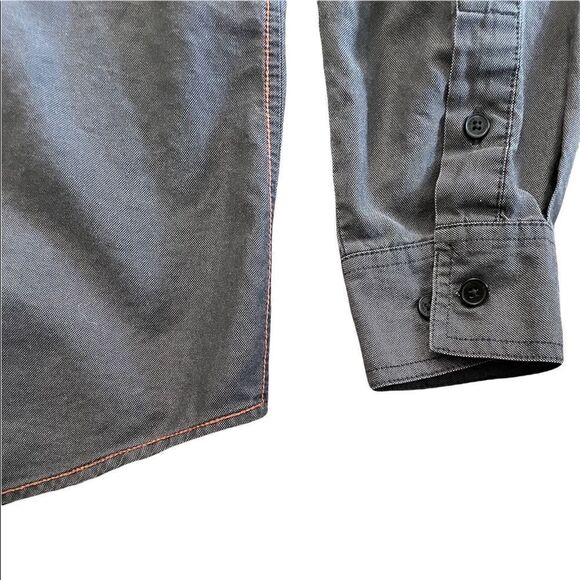 HARLEY DAVIDSON Dark gray Button down shirt with HD patch on back XL - Picture 9 of 10